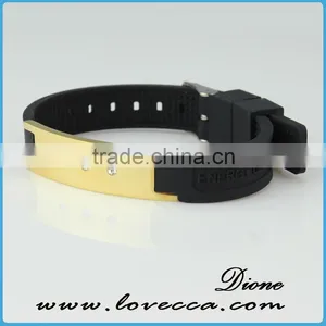 Good Price Blue Personalized Silicone Bracelets 4 in 1 Bio Magnetic Band thumbnail-2