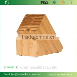 20 Slot Bamboo Universal Knife Block or Holder Without Knives thumbnail-1
