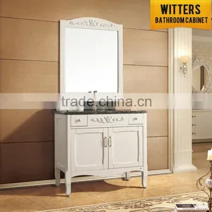 China Manufacturer European Style White Bathroom Cabinet thumbnail-1