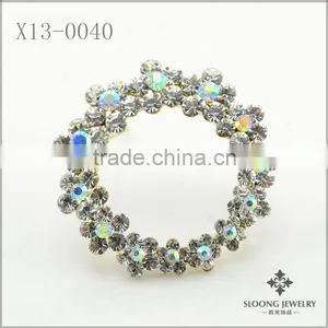Fashion Crystal Cluster Brooch With Glass thumbnail-1