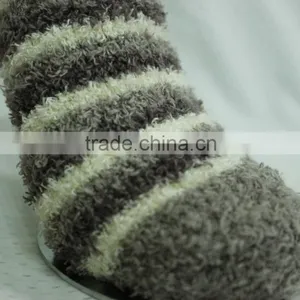 Women Strippe Fluzzy Socks Microfiber Comfortable Fashional Socks thumbnail-2