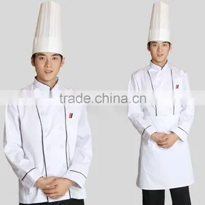 Unisex Long and Short Sleeve Coat Catering Jackets White Chef Uniforms thumbnail-2
