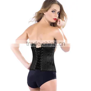 24 Spirals Steel Boned Corset Waist Training Cincher Underbust Waspie Bustiers thumbnail-4