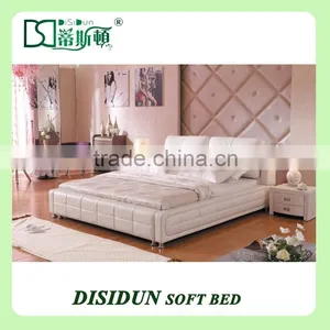 Decorative Modern Button King Size PU Leather Hotel Bed thumbnail-1