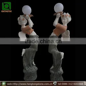 Beautiful Marble Angel Girl Lamp Statues thumbnail-1