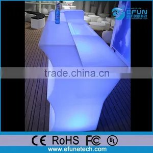 2016 Newly Design Wave Grain Led Table Counter,plastic Portable Led Restaurant Counters for Sale thumbnail-2