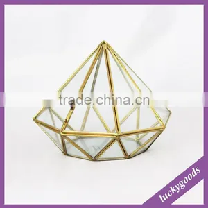 OEM Customized Black Bronze Copper Rose Silver Gold Red Brass Chocalate Jar Gifts Tin Glass Wedding Diamond Candy Boxes thumbnail-1