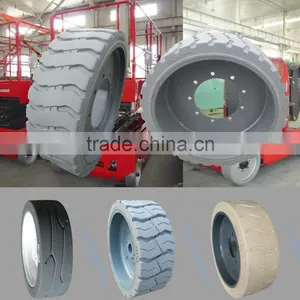 Professional Manufacture Genie Scissor Lift Platform Parts 22x7x173/4 Solid Tires for Lifting Machine Car Best Price thumbnail-1