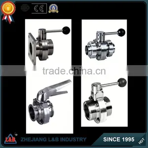 Stainless Steel China Suppliers Sanitary Butterfly Valve thumbnail-1
