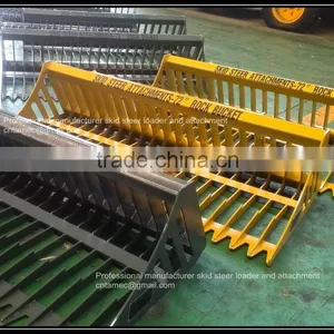 Skid Steer Loader Attachment Rock Bucket thumbnail-1