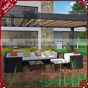 Colourful Pillows Design Patio Rattan Handcraft 6 Seater Set Design Sofa thumbnail-1