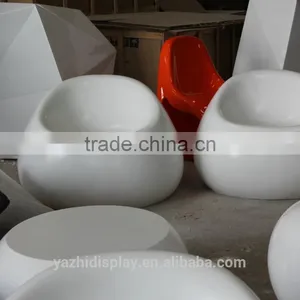 European Style Relaxing Fiberglass Material Half Ball Chair thumbnail-1