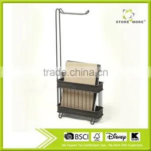 Rectangle Rack, Standing Holder With One Hook, Bronze thumbnail-1