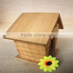 Indoor Bird Houses Paulownia Small Wooden Bird Houses Handmade Christmas Bird Houses Wood Bird House With Door thumbnail-2