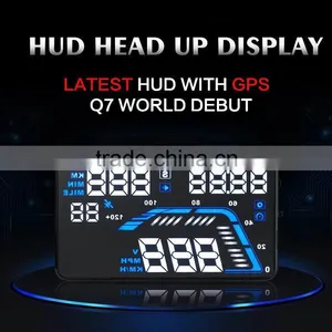 2016 Popular Multifunctional 5.5inch Head Up Display Car Speed, Mileage, Voltage Universal Vehicle GPS HUD thumbnail-1