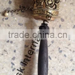 Copper Tibetan Prayer Wheel Handmade in Nepal thumbnail-1