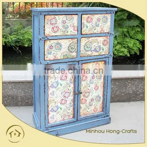 Small Wood Upright Storage Cabinet thumbnail-2