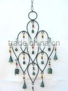 Leaf Shape Home Decoration Antique Bell Wall Hangings thumbnail-1
