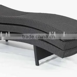 Unique and Modern Rattan and Wicker Double Sun Lounger thumbnail-1