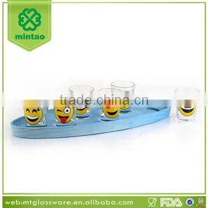 Glass Drinking Type High Quality Gold Decal Print Fancy Shot Glass thumbnail-3