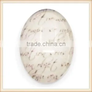 30pcs Multicolor Stickers Pattern Oval Glass Dome Seal Cabochon 18x13mm thumbnail-1