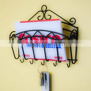 Scroll Single Letter Holder Wall Mount, Black thumbnail-1