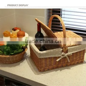 Cheap Wicker Woven Empty Picnic Baskets Wholesale thumbnail-4