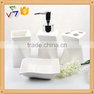 4pcs Ceramic Bath Room Accessory Set thumbnail-1