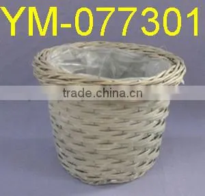 Grey Color Cheap Willow Bonsai Pot thumbnail-1