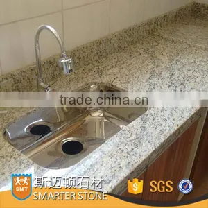 Light Santa Cecilia Granite Kitchen Countertop Design thumbnail-1