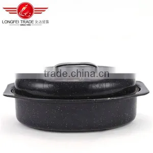 Roaster Pot, Enamel/Cermaic Roaster Turkey Pot,oval Roaster Pot thumbnail-1
