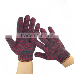 Red Palm Cotton Safety Gloves Working Gloves Safety Gloves Work Gloves Knitted Gloves, Industrial Gloves, Garden Gloves thumbnail-5