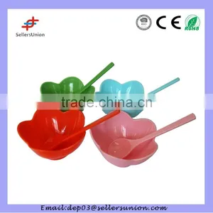 4 Sets Flower Shaped PP Plastic Ice Cream Bowl thumbnail-1