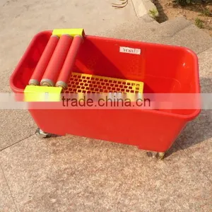 Plastic Bucket With Roller and Stand thumbnail-1