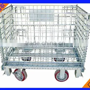 Steel Stacking Folding Warehouse Cages/Storage Cages thumbnail-3
