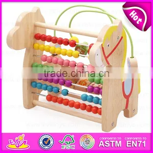 2016 абсолютно новый деревянный игрушка из бусин, милый деревянный игрушка из бусин, дошкольный деревянный игрушка из бусин W11B086 thumbnail-2