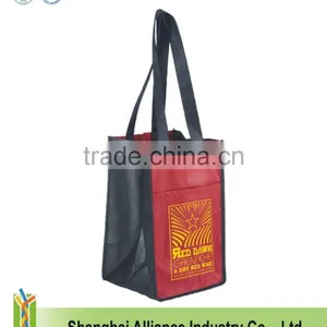 Sample Available With Logo Printed 4 Bottle Wine Bag thumbnail-1