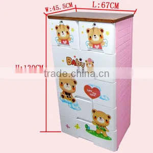 Storage Cabinet Plastic 5 Drawer Baby Plastic Drawer thumbnail-3