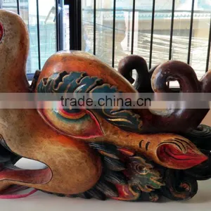 Dragon Mask Wall Hanging Decor Handmade in Nepal thumbnail-3