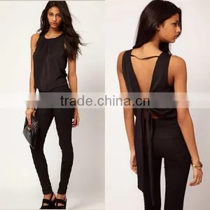 Stylish Womens Sleeveless Chiffon Tops Tank Backless Blouse Shirt Vest Casual Pleated thumbnail-1