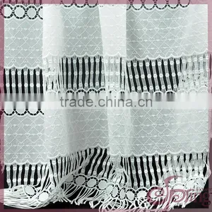 Hollow-out Graceful Embroidery Design Tassel Fringe Cotton Fabric Lace thumbnail-1