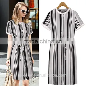 2016 Latest Plain Dress for Fat Women With Short Sleeve,plus Size/over Size Women Casual Dress for Summer thumbnail-1