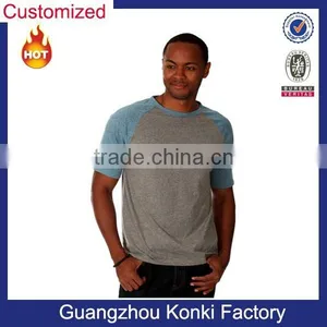 Men's Grey Cotton Raglan T-shirt thumbnail-1