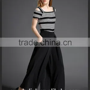 Auschalink Women Elegant High Waist Loose Dress Pants Customized thumbnail-1