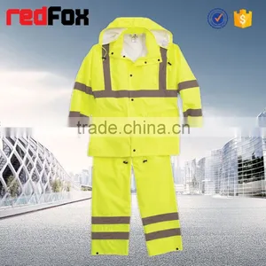 Safety Cheap High Visibility Pvc Raincoat thumbnail-1