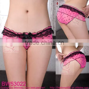 Cute Pink Transparent Polka Dot Panties thumbnail-1