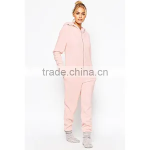 100%cotton Warm Fleece Plain Soft Pink Pig Onesie Pajamas thumbnail-4