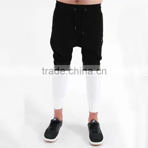 New Fashion White and Black Combination Pants Mens Hip-hop Trousers thumbnail-2