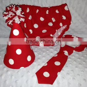 Baby Infant Cute 3PCS Bloomers Sets Short With Tie And Hat Baby Clothes thumbnail-2