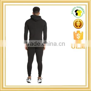 Mens Plain Tracksuits Custom High Quality Gym Tight Fit Tracksuit in China thumbnail-5